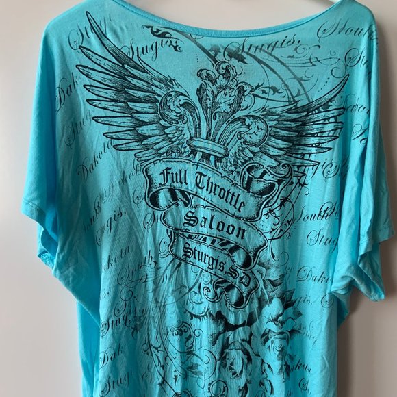 Full Throttle Saloon Tops - Full Throttle Saloon Sturgis Womans Shirt Size M